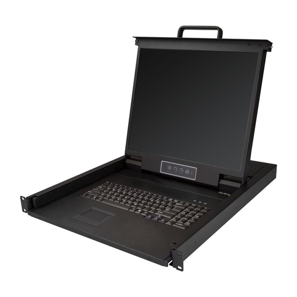 StarTech.com RKCONS1901 rack-konsol 48,3 cm (19") 1280 x 1024 pixel Stål Sort 1U