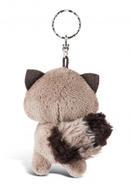 NICI Racoon Clooney Nyckelring Grå, Vit