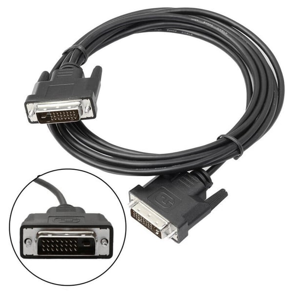 Techly 5.0m DVI-D Dual Link M/M DVI-kabel 5 m Svart