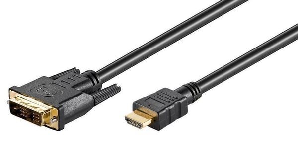 Microconnect HDM191811 videokaapeli-adapteri 1 m HDMI-tyyppi A (vakio) DVI-D Musta