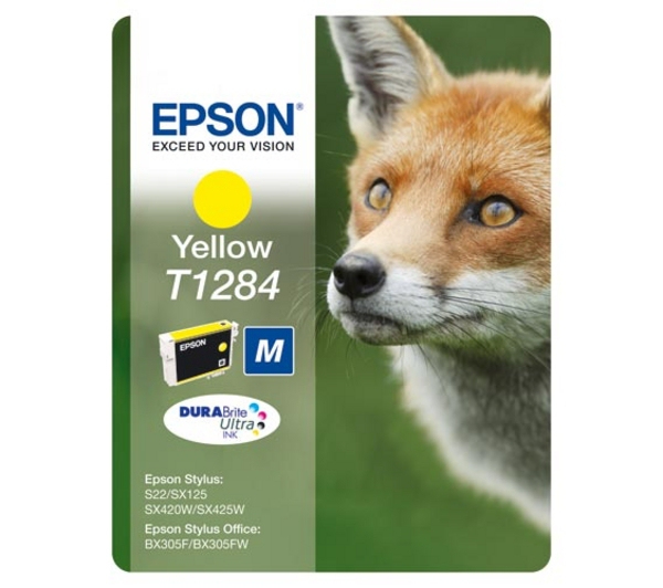 Epson Fox Enkeltpakke, gul T1284 DURABrite Ultra Ink