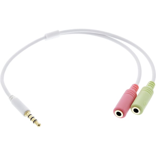 InLine 99302W lydkabel 0,15 m 3.5mm 2 x 3.5mm Hvid