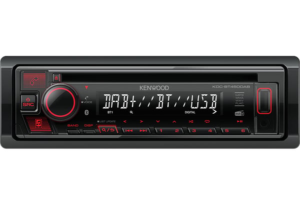 Kenwood KDC-BT450DAB radio/digitalmottagare för bil Svart 50 W Bluetooth