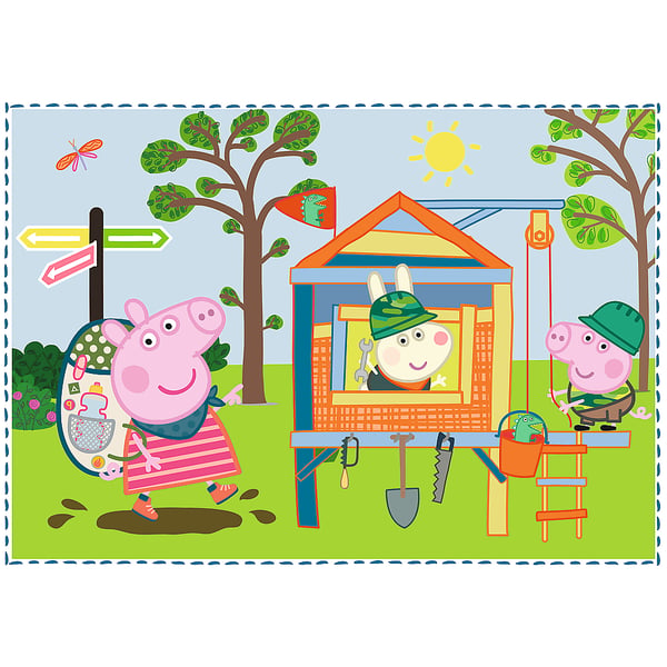 Peppa Pig Holiday reccolection Puslespil 12 stk Tegnefilm