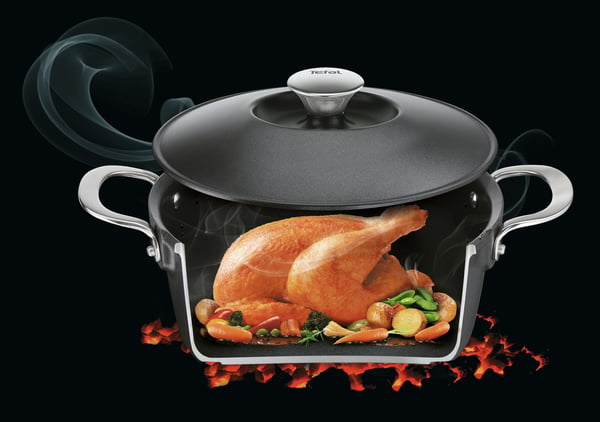 Tefal Aroma E21570 sovsegryde Rund Sort