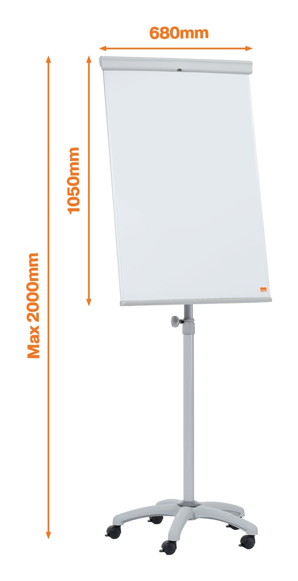 Nobo Essence mobil flipover med magnetisk stål whiteboardtavle