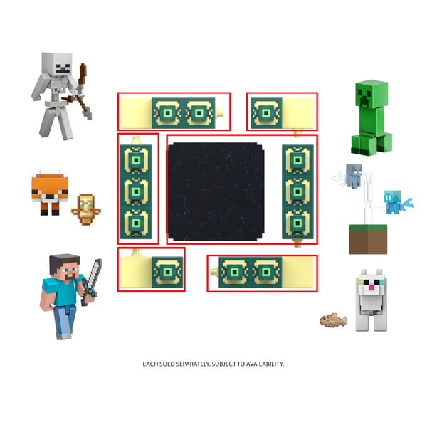 Minecraft Craft-a-Block-figurer, autentisk karaktär baserad på tv-spelet