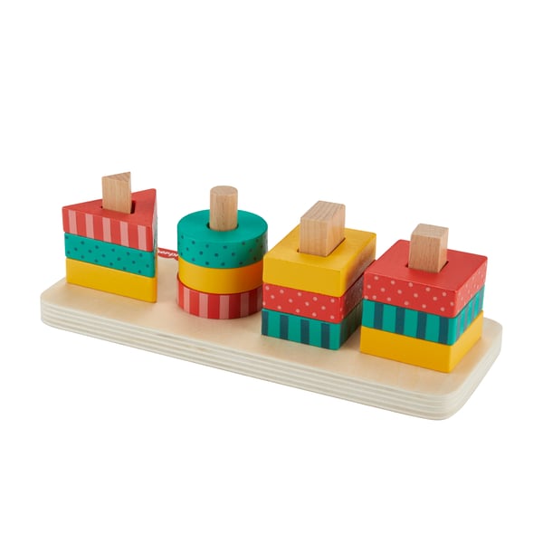 Fisher-Price stabletårn i træ til sorteringsleg for tumlinger, 13 dele i træ