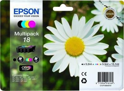 Epson Daisy Flerpack 4 färger 18 Claria Home-bläck