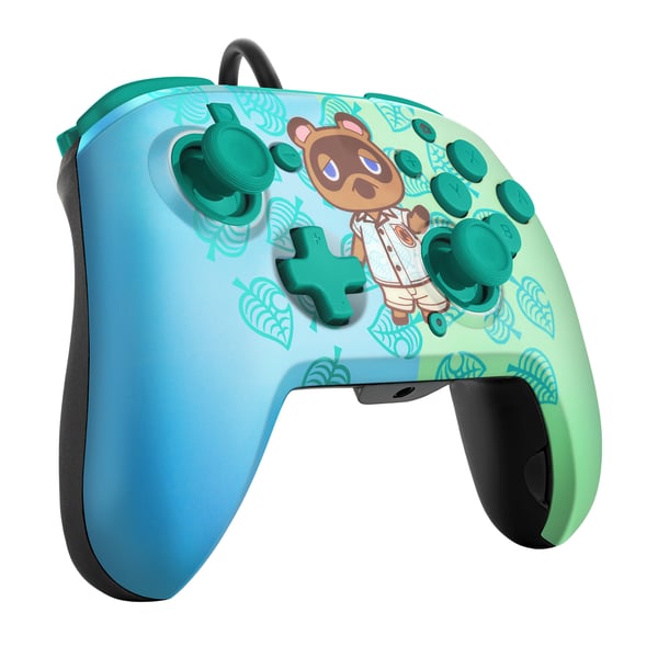 PDP REMATCH: Animal Crossing Tom Nook Blå, Grön USB Spelplatta Analog / Digital Nintendo Switch, Nintendo Switch Lite, Nintendo Switch OLED