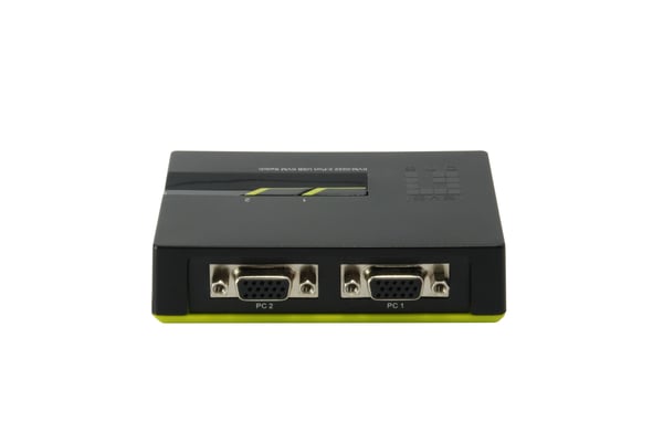 LevelOne KVM-0222 KVM-switchar Svart, Grön