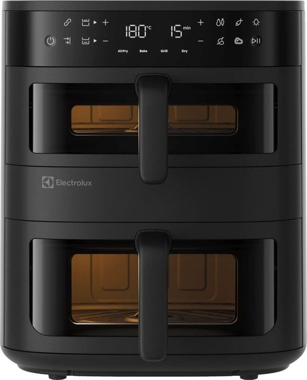 Electrolux EAFD11B Dubbel 11 l Fristående 2700 W Varmluftsfritös Svart