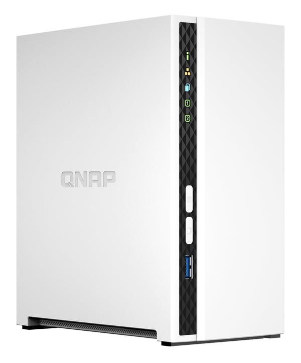 QNAP TS-233 NAS- & lagringsservrar Tower Arm Cortex-A55 2 GB 0 TB QNAP QTS Vit