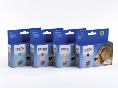 Epson Cheetah T0711 black ink cartridge blækpatron Original Sort