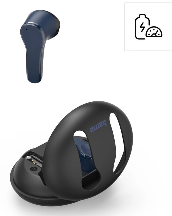 Hama Spirit Unchained Headset True Wireless Stereo (TWS) I ørerne Opkald/musik Bluetooth Sort, Blå
