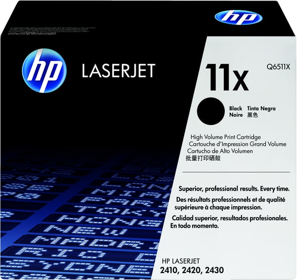 HP 11X High Yield Black Original LaserJet Toner Cartridge tonerpatron 1 stk Sort
