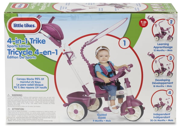 Little Tikes 4 in 1 Sports Edition Trike trehjulet cykel Børn Forside drev Stående