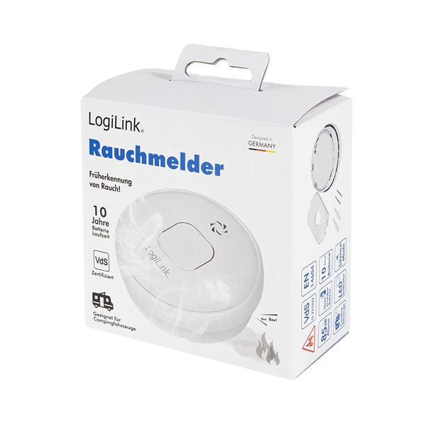 LogiLink SC0016 rökdetektorer Fotoelektrisk reflektionsdetektor Trådlös
