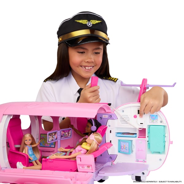 Barbie Dream Land Dream Plane med fungerende mikrofonfunktion og 14 stk. tilbehør