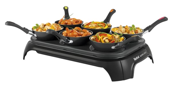 Tefal WokParty Duo PY5828 Sort, Rustfrit stål 1000 W