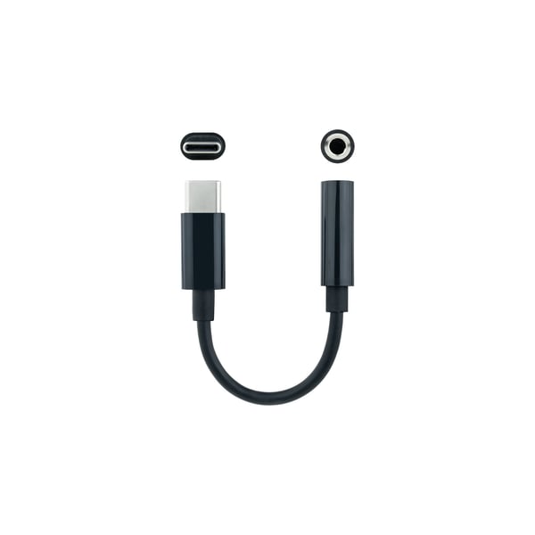 Nanocable 10.24.1205 ljudkabel 0,11 m 3,5 mm USB Type-C Svart
