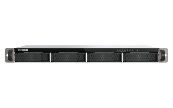 QNAP TS-432XeU NAS Stativ (1U) 4 GB DDR4 0 TB QNAP QTS Sort, Grå