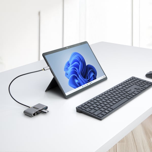 StarTech.com 3-Port USB-C Hub med Ethernet, 3x USB-A porte, Gigabit Ethernet, USB 3.0 5Gbps, Bus-Po