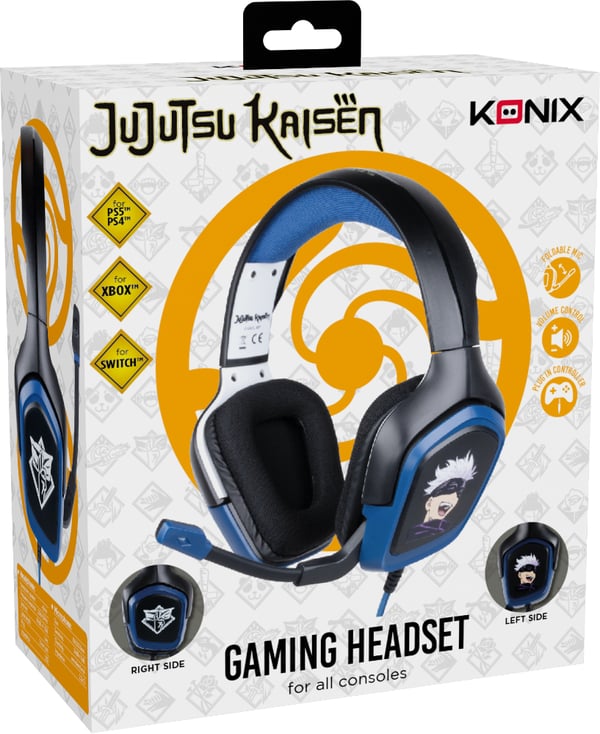 Konix KX JUJUTSU GAMING HEADSET Ledningsført Spil Sort, Blå
