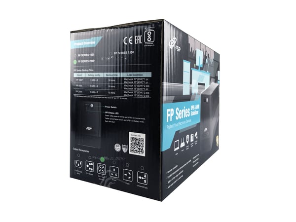 FSP FP 2000 UPS-enhed Interaktivt indgangsstik 2 kVA 1200 W 4 AC stikkontakt(er)