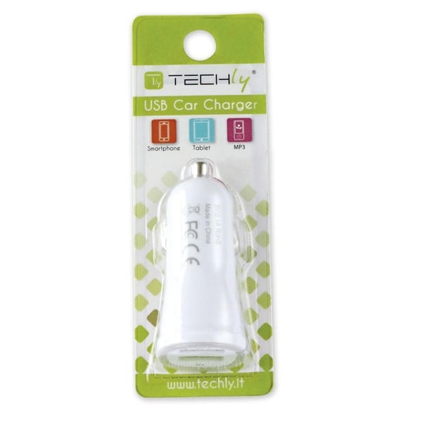 Techly USB - Auto 5V/2.4A Universel Hvid Cigartænder Automatisk