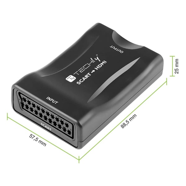 Techly IDATA SCART-HDMI3 videomuunnin 1920 x 1080 pikseliä