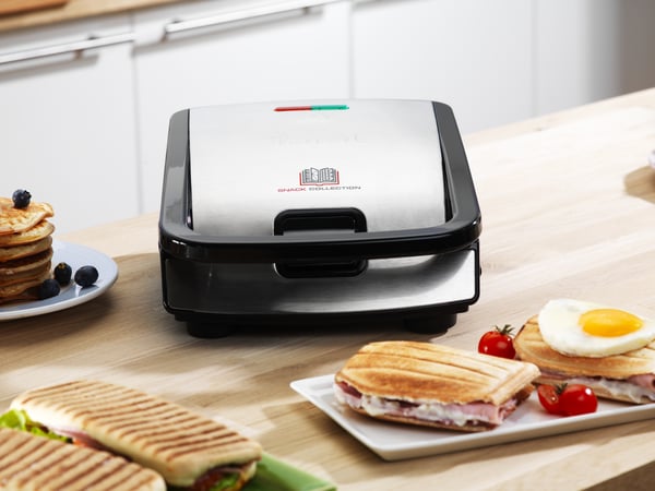 Tefal Snack Collection SW852D voileipägrilli 700 W Musta, Ruostumaton teräs