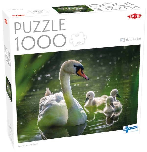 Tactic Puzzle Lovers Swan on Lake with Babies 1000 palan palapeli