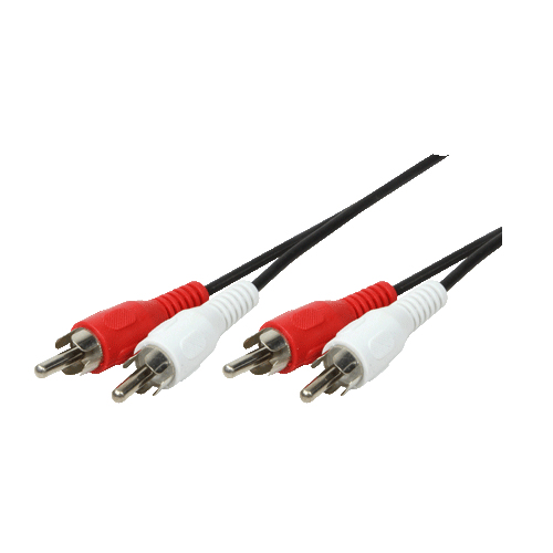 LogiLink 2xRCA - 2xRCA, 2.5m lydkabel 2,5 m Sort