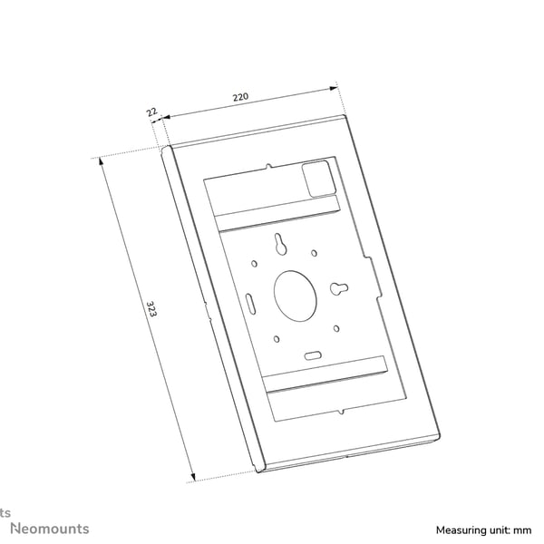 Neomounts WL15-601BL1 tablet sikkerhedslås Sort 27,9 cm (11")