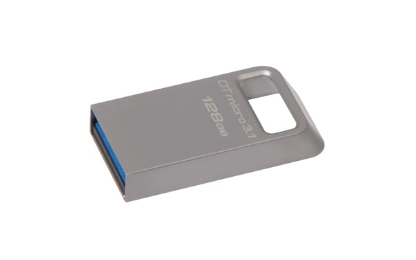 Kingston Technology DataTraveler Micro 3.1 128GB USB-muisti USB A-tyyppi 3.2 Gen 1 (3.1 Gen 1) Metallinen