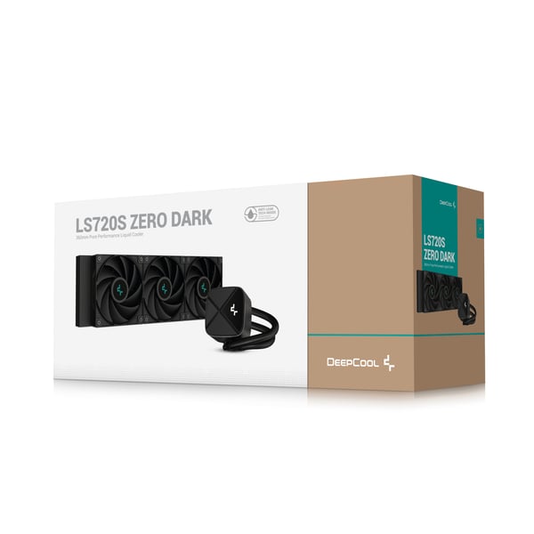 DeepCool LS720S Zero Dark Processor Allt-i-ett vätskekylare 12 cm Svart 1 styck