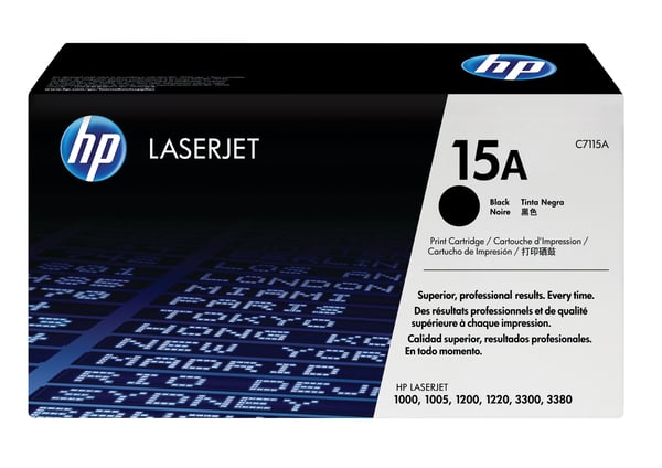 HP Original 15A LaserJet-tonerpatron, sort