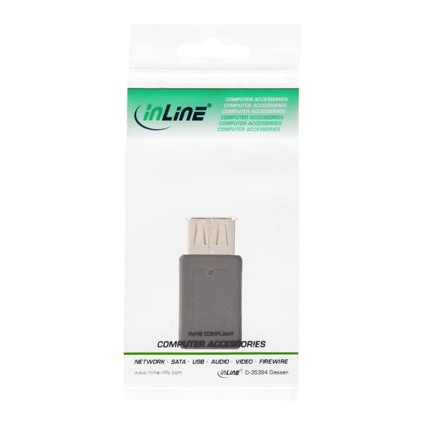InLine 31613 kabelomvandlare (hane/hona) USB 2.0 A female Micro-USB type B Svart