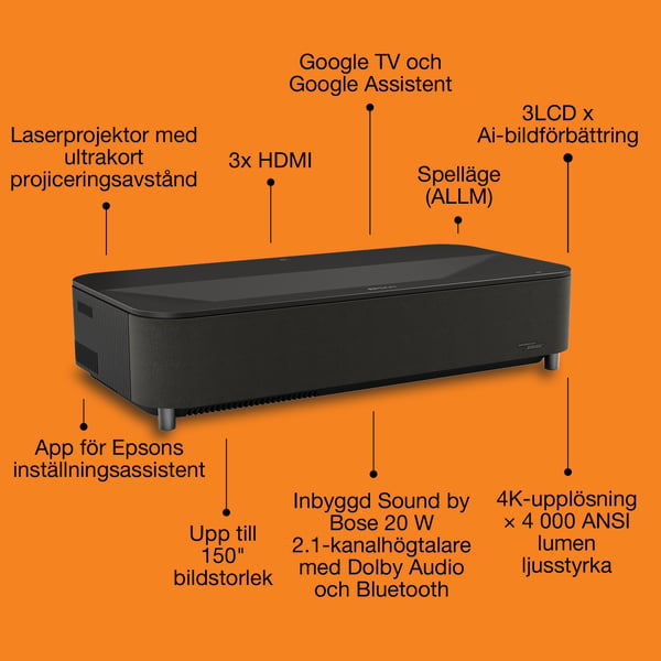 Epson Lifestudio Grand Plus EH-LS970B – svartmetallic
