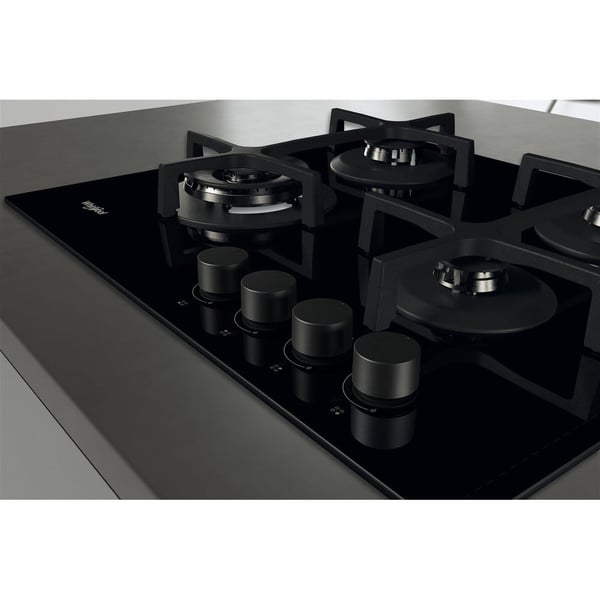 Whirlpool AKT 627/NB1 Sort Indbygget 59 cm Gaskomfur 4 zone(s)