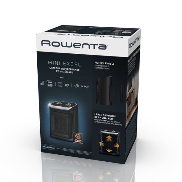 Rowenta Mini Excel SO9261 inomhus Svart 1800 W Elektrisk värmefläkt