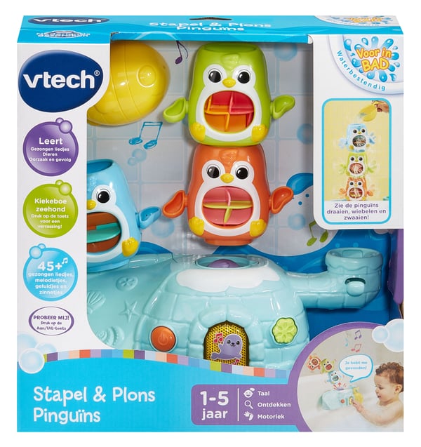 VTech Baby Stapel & Plons Pinguïns Multifärg
