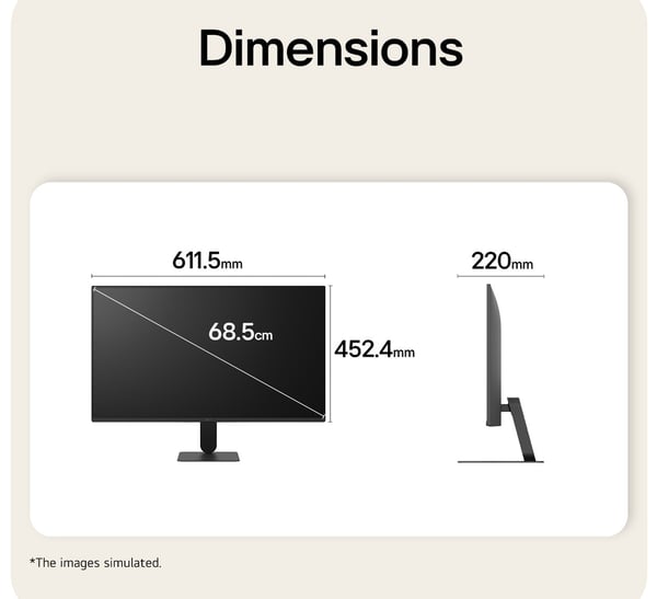 LG 27U411B-B computerskærm 68,6 cm (27") 1920 x 1080 pixel Fuld HD LCD Sort