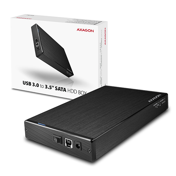 Axagon EE35-XA3 Hölje för lagringsenheter HDD-hölje Svart 3.5"