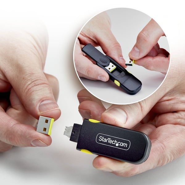 StarTech.com USB-A-PORT-BLOCKER portin lukitsin Portin lukitsin + avain USB A-tyyppi Musta Muovi