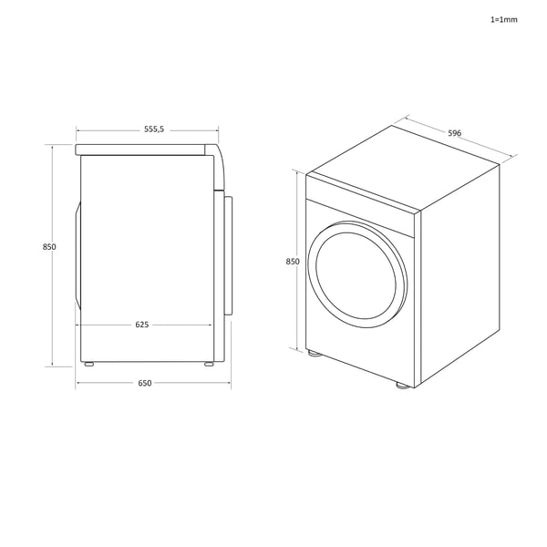 Haier HD90-A3939E tumlare Fristående Frontmatad 9 kg Vit