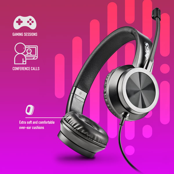 NGS MSX 11 PRO Headset Ledningsført Spil Sort
