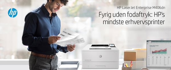 HP LaserJet Enterprise M406dn, Sort og hvid, Printer til Virksomhed, Print, Kompakt størrelse; Stærk sikkerhed; Tosidet print; Energibesparende; USB-print fra printerens forside