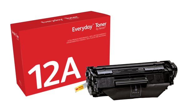 Everyday™ Mustavalko Toner by Xerox compatible with HP 12A (Q2612A), Standard capacity